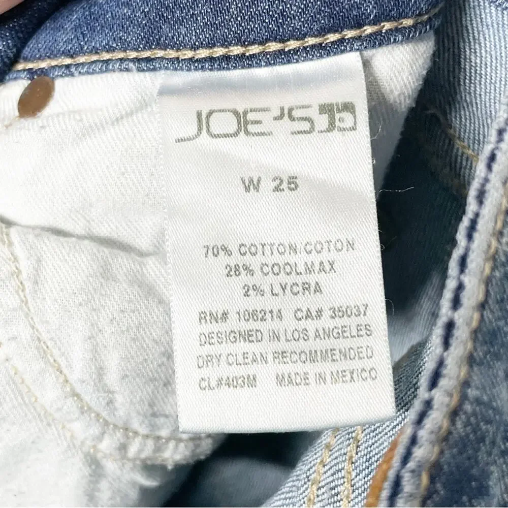 Joe's Jeans COOL OFF Rolled Skinny Crop Jeans Lyndi Wash Size 25 - Picture 6 of 10